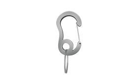 Luxuskarabiner Silberner Karabinerhaken mit kleinem Splintring, langlebig, 13x22mm, zum Befestigen von Hundemarken oder Zubehör.