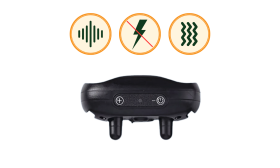 Schockfreies Anti-Bell-Hundehalsband mit Pfotenabdruck, wiederaufladbar über USB, wasserdicht, bis zu 14 Tage.