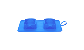 Zusammenklappbarer Hunde-Reisenapf - 1200ml Doppelfuttermatte zum Falten Zusammenklappbarer Hunde-Reisenapf - 1200ml Doppelfuttermatte zum Falten