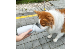 Zusammenklappbare Hundewasserflasche 550 ml – Reiseschüssel aus lebensmittelechtem Silikon für Haustiere Zusammenklappbare Hundewasserflasche 550 ml – Reiseschüssel aus lebensmittelechtem Silikon für Haustiere