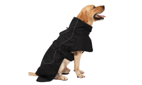 Reflektierende, wasserdichte Hundejacke mit warmem Fleecefutter