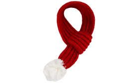 Warmer gestrickter Weihnachtsschal für Hunde – Festliches Halstuch für Haustiere