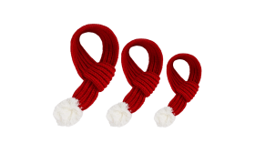 Warmer gestrickter Weihnachtsschal für Hunde – Festliches Halstuch für Haustiere