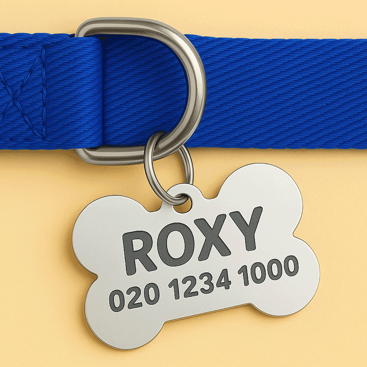 Personalisiertes Hunde Halsband Anhänger - Leise Kunstleder Marke Mit Gravur